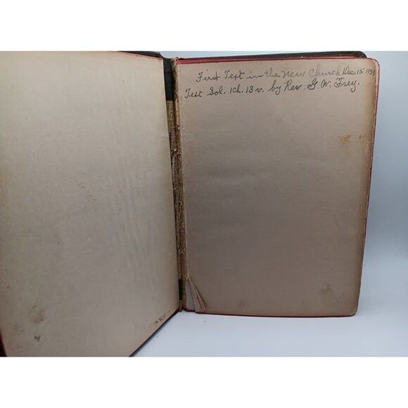 Antique Testament And Psalms Large Type Red Letter Edition Light Of The World - Picture 2 of 10